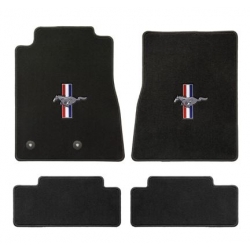 94-98 Floor mats, Black w/Pony + Bars Emblem (Coupe)